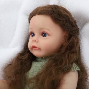 Muñecas Reborn Baby de 22 pulgadas – Muñeca realista de bebé niña con pelo rubio rizado, peso real