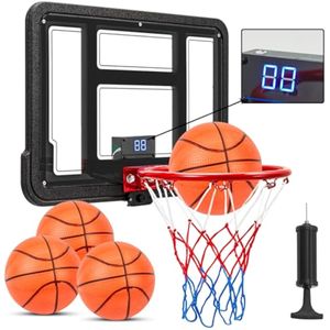 Aro de baloncesto grande de 24 x 16 pulgadas para adultos, aro de baloncesto sobre la puerta para