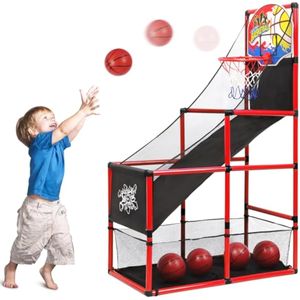 AOKESI Juego de baloncesto arcade para interiores para niños, aro de baloncesto al aire libre,