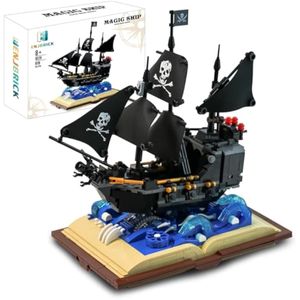 Creator - Juego de construcción de barco pirata compatible con Lego para adultos, bloques de