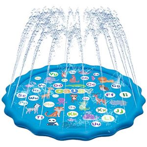 OBUBY Alfombra de juego para niños con aspersor y salpicaduras, almohadilla de salpicaduras para