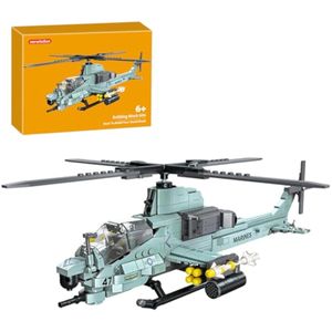 Juego de construcción de helicóptero AH-1Z Viper de 597 piezas, kit de construcción de aviones