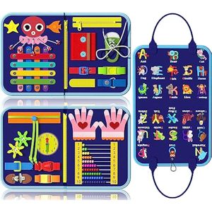Exorany Busy Board - Juguetes Montessori para niños y niñas de 1, 2, 3 años, regalos de cumpleaños,