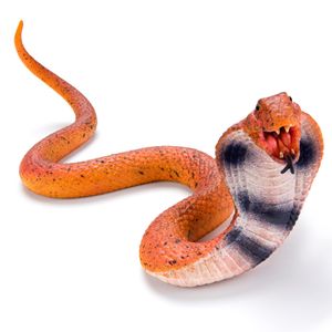 Reaistic - Serpiente de goma falsa Ancistrodon Acutus de plástico para mantener a los pájaros