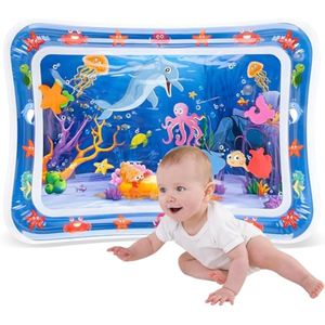 Alfombrilla inflable para el tiempo boca abajo, cómoda alfombra de juego de agua para bebé,