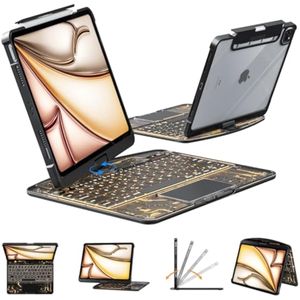 KARTICE Funda con teclado inalámbrico compatible con iPad 10th 2022 de 10.9 pulgadas, trackpad