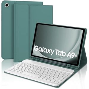 BORIYUAN Funda de teclado para Samsung Galaxy Tab A9 Plus 5G de 11 pulgadas 2023 (SM-X210/X216/X218)