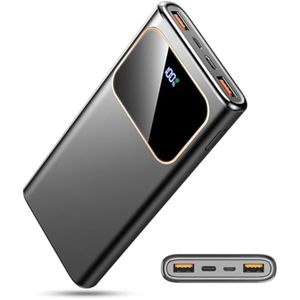 Cargador portátil de carga rápida, batería de 10000 mAh 22.5 W con pantalla LED de entrada y salida