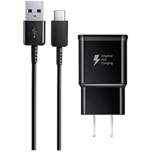 Cargador Samsung de carga rápida con cable USB tipo C para Samsung Galaxy S10/S10e/S10 Plus/S9/S9