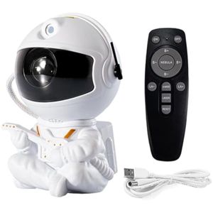 Proyector de estrellas de galaxia astronauta, luz nocturna para niños con control remoto, proyector