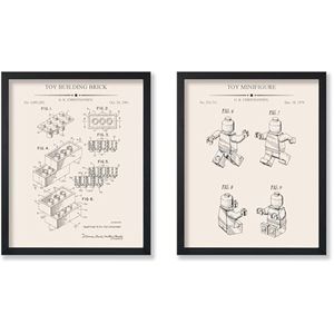 Poster Master Póster de 3 piezas para disfraz de superhéroe, estampado de patente móvil, arte de