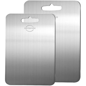 2024 Cutting Board for Kitchen, 304 Stainless Steel Double-Sided Food Grade Cutting Board,