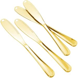 Better - Cuchillo esparcidor de mantequilla con agujeros, juego de 4 cuchillos de mantequilla de