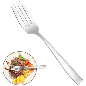 Juego de tenedores de cena de 16 piezas, tenedores de postre de acero inoxidable extrafinos de grado