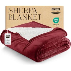 Utopia Bedding Manta Sherpa tamaño de la manta [gris frío, 50 x 60 pulgadas] – Manta reversible de