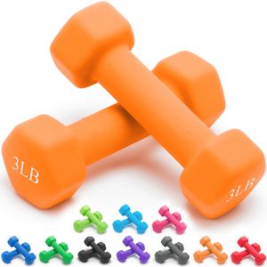 Portzon 10 Colors Options Compatible with Set of 2 Neoprene Dumbbell,1-15 LB, Anti-Slip, Anti-roll,
