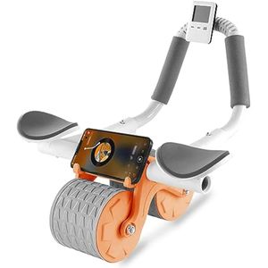 2023 New with Timer Ab Roller for Abdominal Exercise Machine, Elbow Support Automatic Rebound