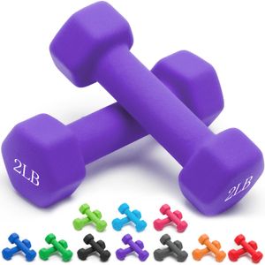 Portzon 10 Colors Options Compatible with Set of 2 Neoprene Dumbbell,1-15 LB, Anti-Slip, Anti-roll,