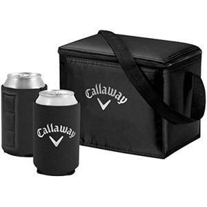 Callaway Set de regalo de bolsa térmica suave con Koozies magnéticos, color negro