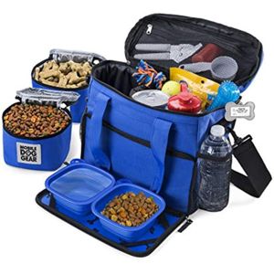 Mobile Dog Gear, Bolsa de viaje para perros pequeños, incluye 2 transportadores de alimentos