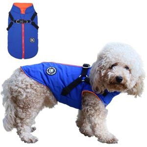 Norbi Chaqueta cálida para perro pequeño, chaleco arnés para cachorro de invierno 2 en 1, abrigo de
