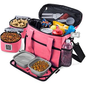 Mobile Dog Gear, Bolsa de viaje para perros pequeños, incluye 2 transportadores de alimentos