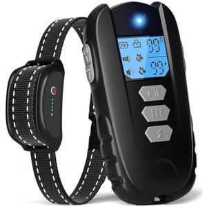 Collar de choque para perro, collar de entrenamiento para perros con control remoto, IPX7
