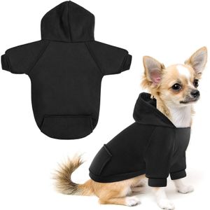 Idepet Sudaderas con capucha para perros pequeños, chaleco para perros pequeños, ropa de chihuahua,