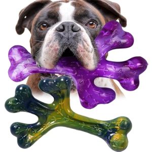 Juguetes para perros para masticadores agresivos, paquete de 2 juguetes resistentes para masticar