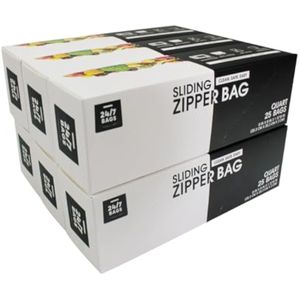 Bolsas de almacenamiento deslizantes de cuarto de galón, 150 unidades, con parte inferior