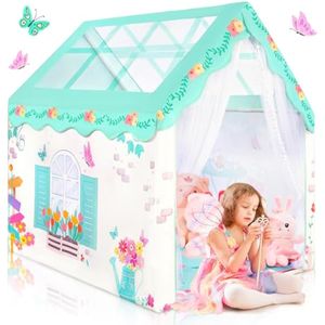 2PM SPORTS Tienda de campaña para niños con alfombra y luces de estrella, tienda de campaña para