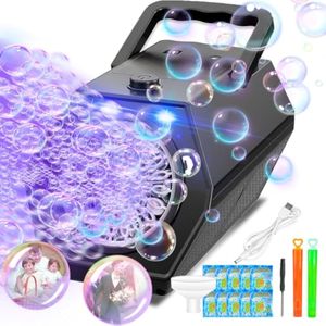 SHCKE Máquina automática de burbujas mejorada con 2 velocidades, más de 20000 burbujas por minuto