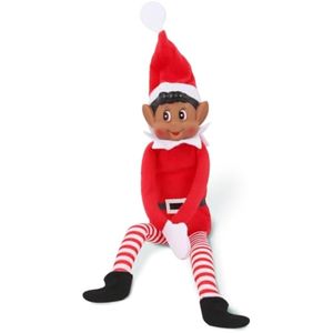 Peluche de elfo navideño que se comporta mal, muñeca larga y traviesa de elfos de Navidad, 12