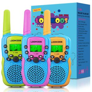 LOOIKOOS Walkie Talkies para niños, 3 kilómetros de largo alcance, radio Walky Talky para niños,