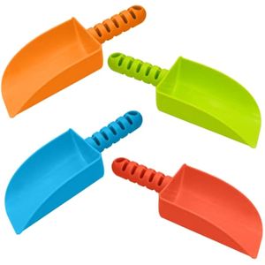4E's Novelty Paquete de 4 palas de playa de 8 pulgadas, pala de arena de plástico resistente para