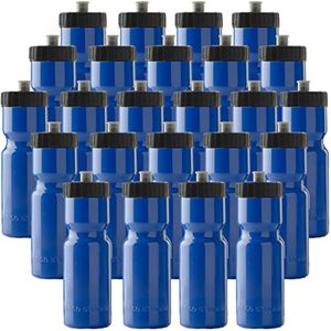 50 Strong Botellas de agua a granel | Paquete de 24 botellas deportivas de 22 onzas, sin BPA,