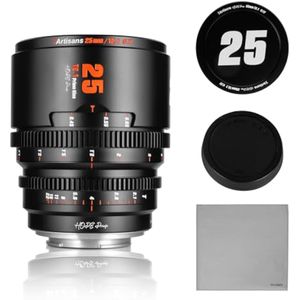 7artisans Lente Cine profesional T2.1 Hope Series de 0.984 in, marco S35, sin espejo, compatible con