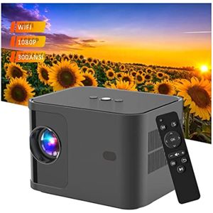 Proyector WiFi para computadora portátil, proyector al aire libre PC nativo 1080P 300ANSI 30-150