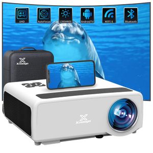 ?Enfoque/Keystone?Proyector Android TV 4K con Wifi 6 y Bluetooth, Xnoogo1300ANSI Proyector