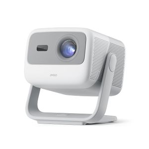 JMGO Proyector portátil N1 1080P FHD, compatible con 4K, proyector de películas 3D láser triple