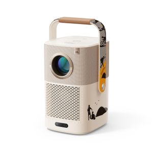 [Sonido por JBL y batería integrada] Proyector Yaber T2 para exteriores con WiFi 6 y Bluetooth,