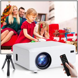 Proyector con Wifi Bluetooth, 15000 lux 800 ANSI nativo 1080P Bluetooth Mini proyector para