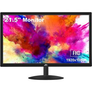 Kenowa Monitor de PC 21.5 pulgadas FHD 1920x1080P Monitor de computadora con puerto HDMI y VGA para
