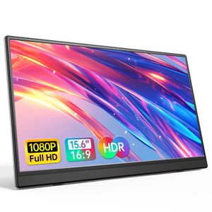 Monitor portátil de 15.6 pulgadas 1080P USB-C HDMI Ultra-Slim Monitor de viaje con soporte, para