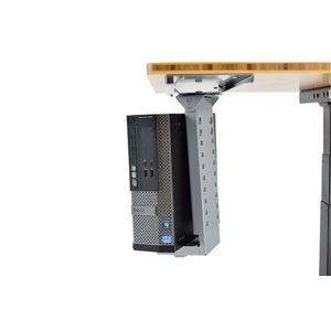 Uncaged Ergonomics CPU2 Soporte ajustable para debajo del escritorio, soporte giratorio de acero