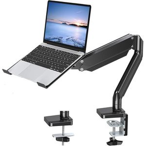 MOUNTUP Soporte para computadora portátil para escritorio, soporte de brazo ajustable de aluminio