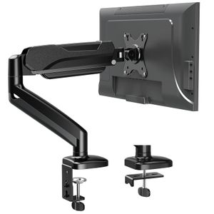 MOUNTUP Soporte de escritorio para un solo monitor, soporte de brazo ajustable con resorte de gas