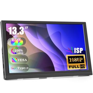 Monitor portátil pequeño de 13.3 pulgadas para portátil, pantalla Full HD, IPS 1920X1080 HDR HDMI