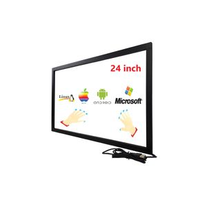 24 pulgadas interactiva 10 puntos infrarrojos IR pantalla táctil superposición marco conductor libre