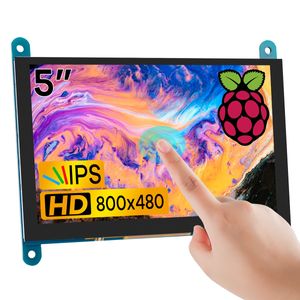 5 pulgadas IPS LCD pantalla táctil panel 800 × 480 pantalla capacitiva HDMI Monitor para Raspberry